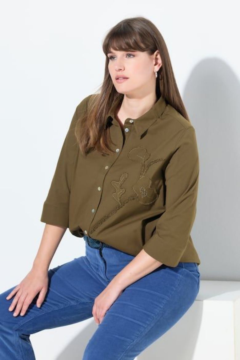 Moda za polnejše Košulja 3/4 rukava plus velikost, xxl, Ulla Popken in Johann Popken (JP1880)