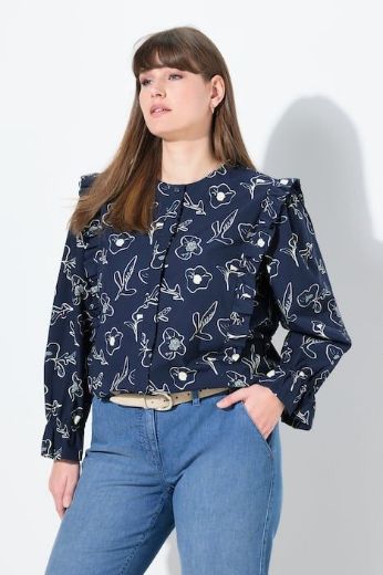 Moda za polnejše Bluza dugih rukava A kroja plus velikost, xxl, Ulla Popken in Johann Popken (JP1880)