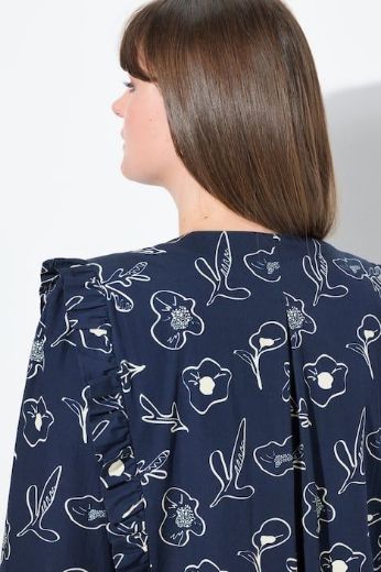 Moda za polnejše Bluza dugih rukava A kroja plus velikost, xxl, Ulla Popken in Johann Popken (JP1880)
