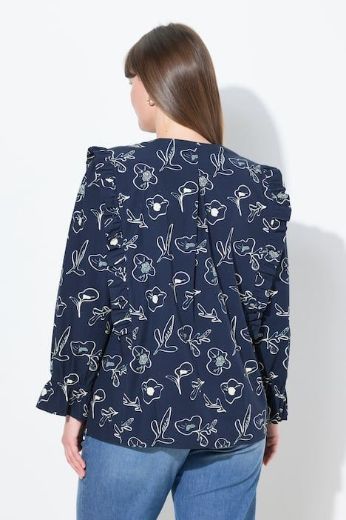 Moda za polnejše Bluza dugih rukava A kroja plus velikost, xxl, Ulla Popken in Johann Popken (JP1880)
