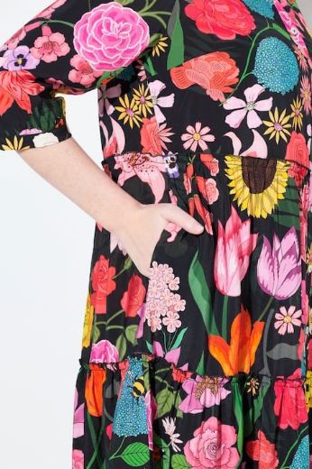 Moda za polnejše Haljina maxi na volane plus velikost, xxl, Ulla Popken in Johann Popken (JP1880)