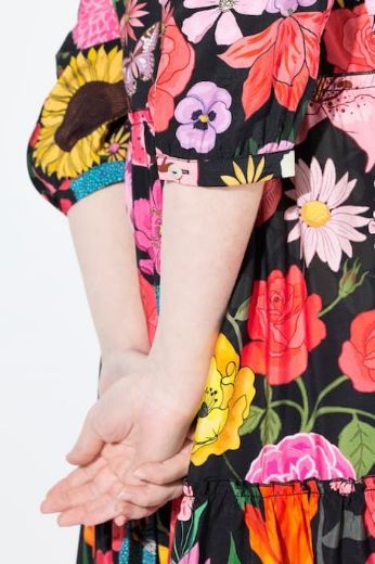 Moda za polnejše Haljina maxi na volane plus velikost, xxl, Ulla Popken in Johann Popken (JP1880)