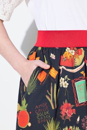 Moda za polnejše Suknja A kroja plus velikost, xxl, Ulla Popken in Johann Popken (JP1880)