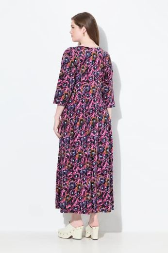 Moda za polnejše Haljina maxi 3/4 rukava plus velikost, xxl, Ulla Popken in Johann Popken (JP1880)