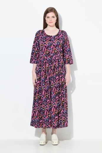 Moda za polnejše Haljina maxi 3/4 rukava plus velikost, xxl, Ulla Popken in Johann Popken (JP1880)