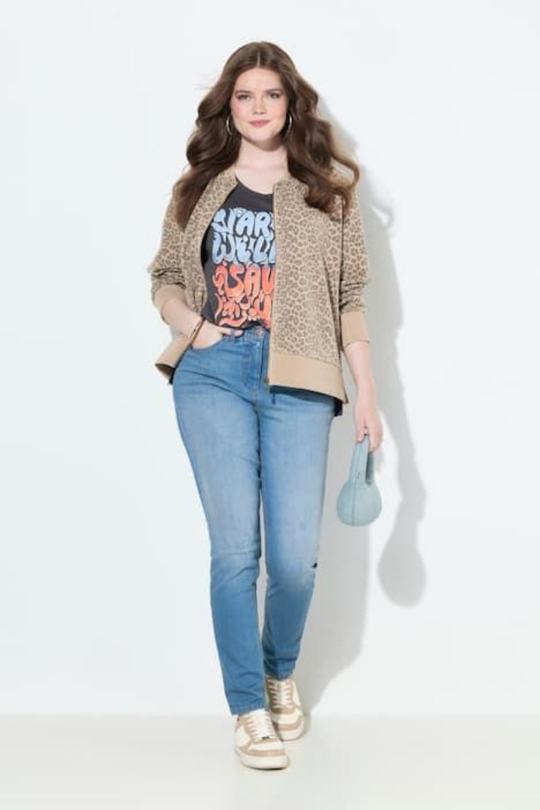 Moda za polnejše Traperice povišenog struka plus velikost, xxl, Ulla Popken in Johann Popken (JP1880)