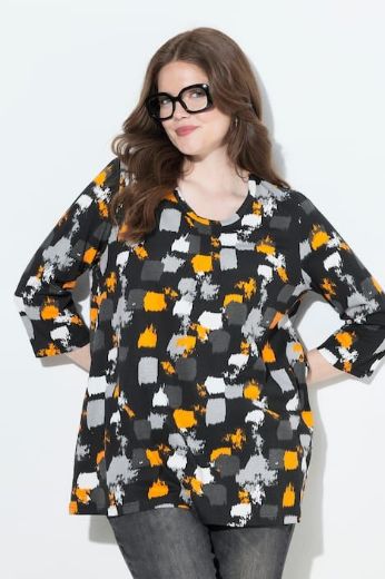 Moda za polnejše Majica 3/4 rukava A kroja plus velikost, xxl, Ulla Popken in Johann Popken (JP1880)