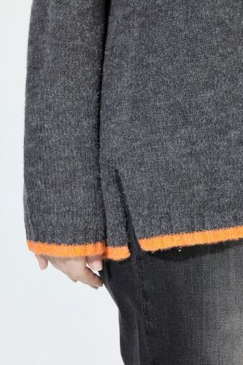 Moda za polnejše Pulover dugih rukava V ovratnika plus velikost, xxl, Ulla Popken in Johann Popken (JP1880)