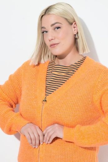 Moda za polnejše Kardigan s patentnim zatvaračem plus velikost, xxl, Ulla Popken in Johann Popken (JP1880)