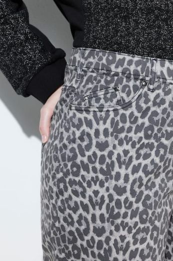 Moda za polnejše Traperice s leopard uzorkom plus velikost, xxl, Ulla Popken in Johann Popken (JP1880)