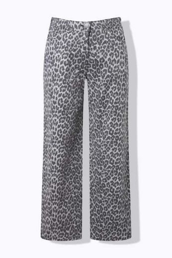 Moda za polnejše Traperice s leopard uzorkom plus velikost, xxl, Ulla Popken in Johann Popken (JP1880)
