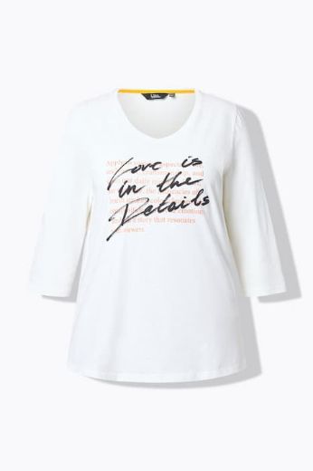 Moda za polnejše Majica 3/4 rukava V ovratnika plus velikost, xxl, Ulla Popken in Johann Popken (JP1880)