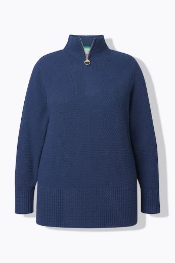 Moda za polnejše Pulover s patentnim zatvaračem povišenog ovratnika plus velikost, xxl, Ulla Popken in Johann Popken (JP1880)