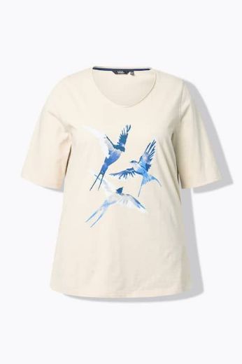 Moda za polnejše Majica kratkih rukava V ovratnika plus velikost, xxl, Ulla Popken in Johann Popken (JP1880)
