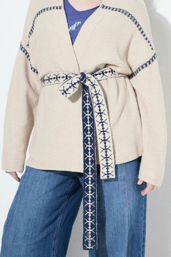 Moda za polnejše Kardigan dugih rukava na vezanje plus velikost, xxl, Ulla Popken in Johann Popken (JP1880)