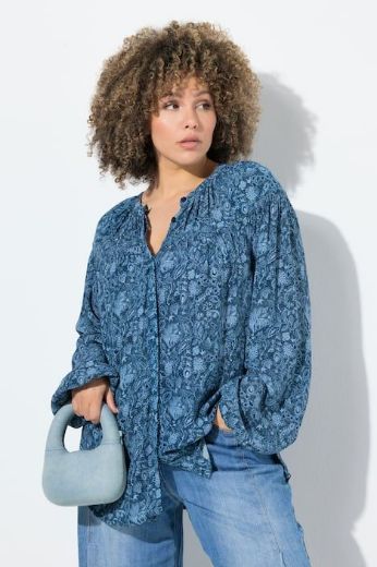 Moda za polnejše Bluza dugih rukava na kopčanje plus velikost, xxl, Ulla Popken in Johann Popken (JP1880)