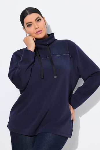 Moda za polnejše Majica s vezanjem na ovratniku plus velikost, xxl, Ulla Popken in Johann Popken (JP1880)