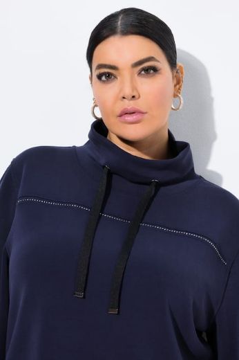 Moda za polnejše Majica s vezanjem na ovratniku plus velikost, xxl, Ulla Popken in Johann Popken (JP1880)