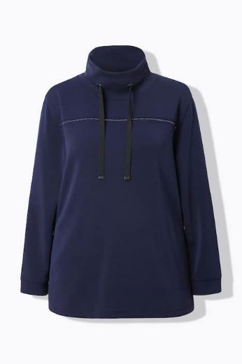 Moda za polnejše Majica s vezanjem na ovratniku plus velikost, xxl, Ulla Popken in Johann Popken (JP1880)