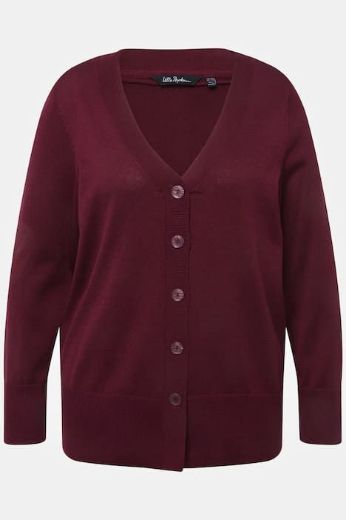 Moda za polnejše Kardigan klasični V ovratnik plus velikost, xxl, Ulla Popken in Johann Popken (JP1880)