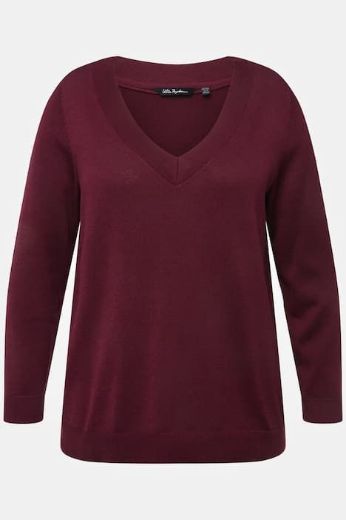 Moda za polnejše Pulover s V ovratnikom plus velikost, xxl, Ulla Popken in Johann Popken (JP1880)