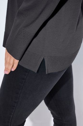 Moda za polnejše Pulover s rol ovratnikom plus velikost, xxl, Ulla Popken in Johann Popken (JP1880)