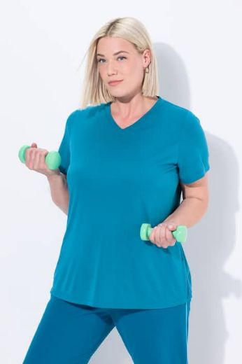 Moda za polnejše Majica funkcionalna V ovratnik plus velikost, xxl, Ulla Popken in Johann Popken (JP1880)