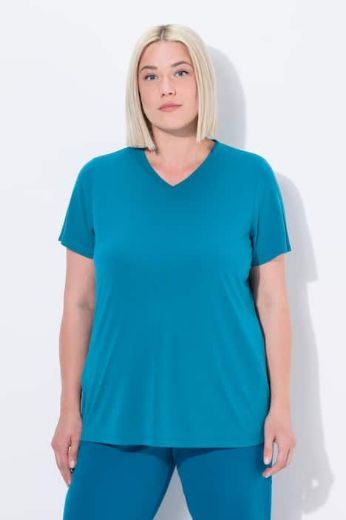 Moda za polnejše Majica funkcionalna V ovratnik plus velikost, xxl, Ulla Popken in Johann Popken (JP1880)