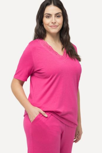 Moda za polnejše Pidžama kratkih rukava i ukrasnom čipkom na obrubima plus velikost, xxl, Ulla Popken in Johann Popken (JP1880)