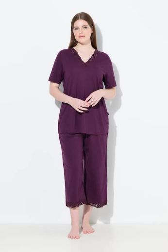 Moda za polnejše Pidžama kratkih rukava i ukrasnom čipkom na obrubima plus velikost, xxl, Ulla Popken in Johann Popken (JP1880)