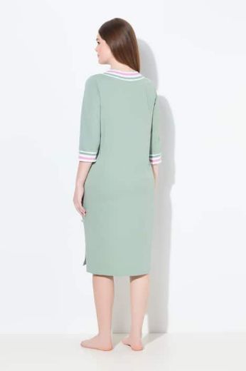 Moda za polnejše Spavaćica s V izrezom na pruge plus velikost, xxl, Ulla Popken in Johann Popken (JP1880)