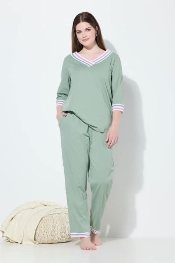 Moda za polnejše Pidžama 3/4 rukava i dugih nogavica plus velikost, xxl, Ulla Popken in Johann Popken (JP1880)