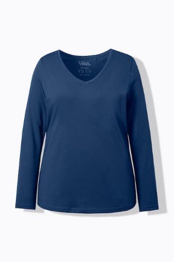 Moda za polnejše Majica dugih rukava V ovratnika plus velikost, xxl, Ulla Popken in Johann Popken (JP1880)