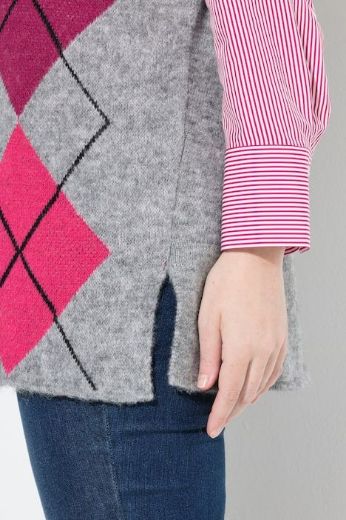 Moda za polnejše Prsluk pleteni V ovratnika plus velikost, xxl, Ulla Popken in Johann Popken (JP1880)