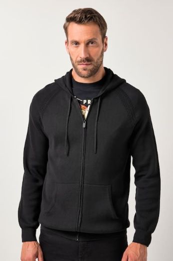 Moda za polnejše Majica dugih rukava s patentnim zatvaračem i kapuljačom plus velikost, xxl, Ulla Popken in Johann Popken (JP1880)