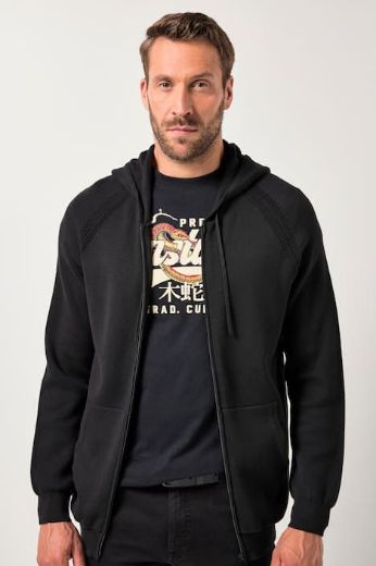 Moda za polnejše Majica dugih rukava s patentnim zatvaračem i kapuljačom plus velikost, xxl, Ulla Popken in Johann Popken (JP1880)