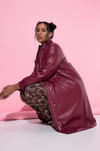 Moda za polnejše Kaput dužeg kroja od umjetne kože plus velikost, xxl, Ulla Popken in Johann Popken (JP1880)
