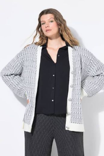 Moda za polnejše Kardigan na kopčanje plus velikost, xxl, Ulla Popken in Johann Popken (JP1880)