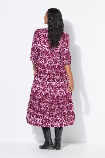 Moda za polnejše Haljina maxi 3/4 rukava plus velikost, xxl, Ulla Popken in Johann Popken (JP1880)