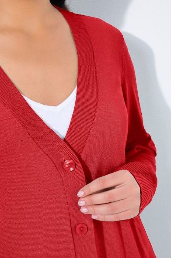 Moda za polnejše Kardigan klasični V ovratnik plus velikost, xxl, Ulla Popken in Johann Popken (JP1880)