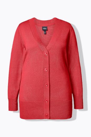Moda za polnejše Kardigan klasični V ovratnik plus velikost, xxl, Ulla Popken in Johann Popken (JP1880)