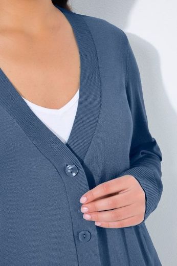 Moda za polnejše Kardigan klasični V ovratnik plus velikost, xxl, Ulla Popken in Johann Popken (JP1880)