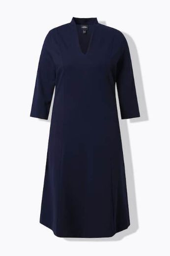 Moda za polnejše Haljina 3/4 rukava s V izrezom plus velikost, xxl, Ulla Popken in Johann Popken (JP1880)