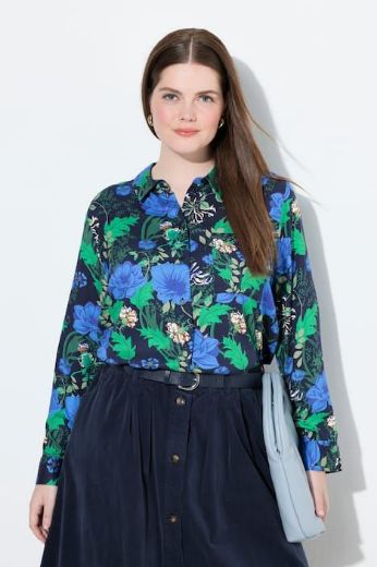 Moda za polnejše Košulja dugih rukava cvjetnog printa plus velikost, xxl, Ulla Popken in Johann Popken (JP1880)