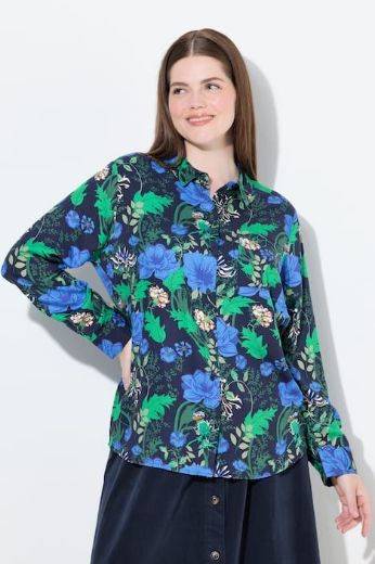 Moda za polnejše Košulja dugih rukava cvjetnog printa plus velikost, xxl, Ulla Popken in Johann Popken (JP1880)