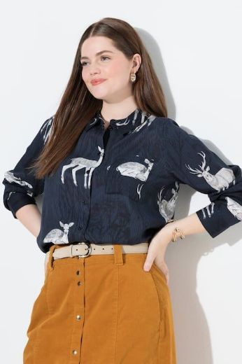 Moda za polnejše Košulja dugih rukava cvjetnog printa plus velikost, xxl, Ulla Popken in Johann Popken (JP1880)