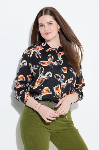 Moda za polnejše Košulja dugih rukava cvjetnog printa plus velikost, xxl, Ulla Popken in Johann Popken (JP1880)