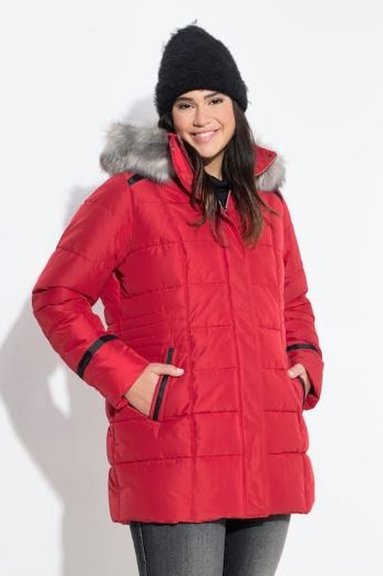 Moda za polnejše Jakna štepana s imitacijom krzna na kapuljači plus velikost, xxl, Ulla Popken in Johann Popken (JP1880)