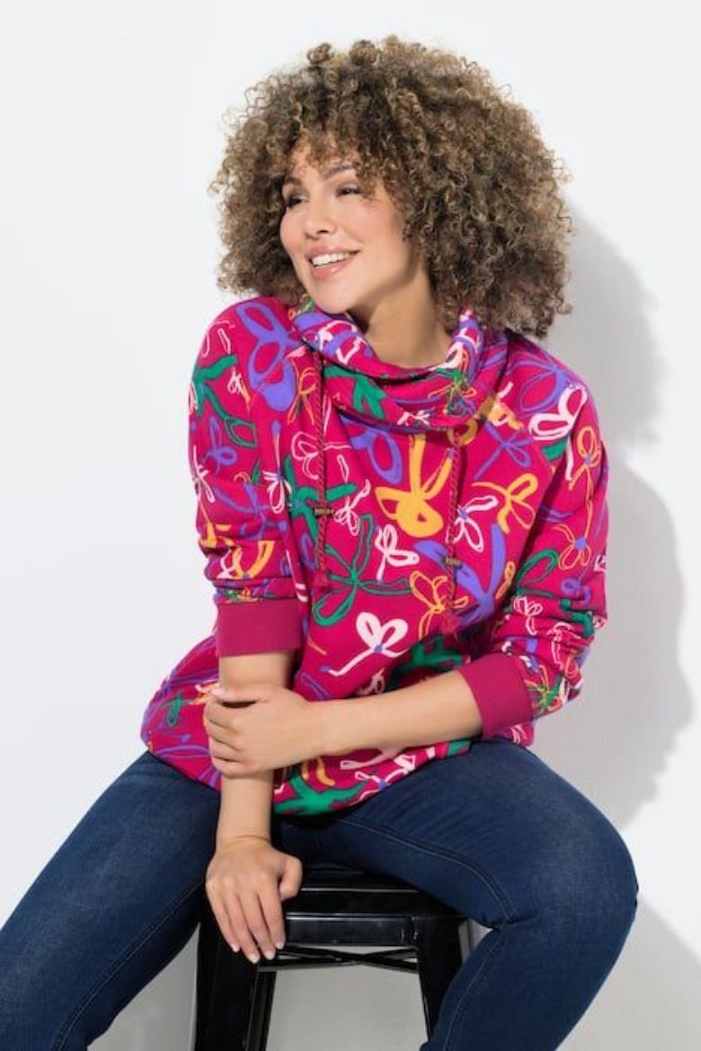 Moda za polnejše Majica dugih rukava povišenog ovratnika plus velikost, xxl, Ulla Popken in Johann Popken (JP1880)