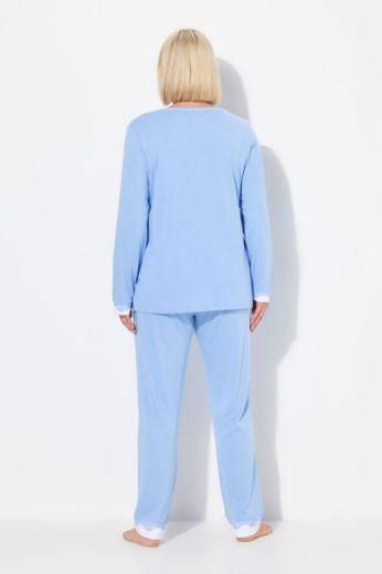 Moda za polnejše Pidžama s dodatkom ukrasne čipke plus velikost, xxl, Ulla Popken in Johann Popken (JP1880)